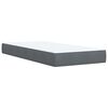 vidaXL Posteľn&yacute; r&aacute;m boxspring s matracom tmavosiv&yacute; 100x200 cm zamat