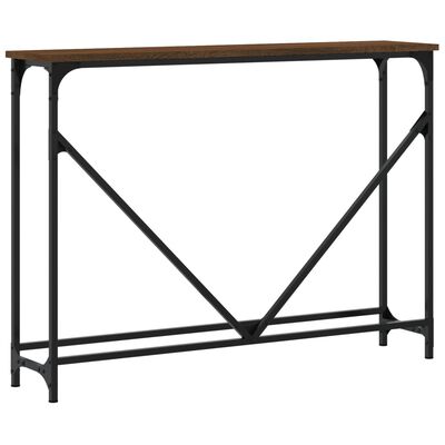 vidaXL Konzolový stolík hnedý dub 102x22,5x75 cm kompozitné drevo