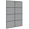 vidaXL Stena walk-in sprchy Čierna 140 x 195 cm tvrden&eacute; sklo