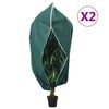 vidaXL Fl&iacute;sov&eacute; kryty na rastliny so zipsom 2 ks 70 g/m&sup2; 2,36x2 m