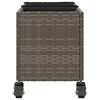 vidaXL Kvetin&aacute;č s kolieskami 3 n&aacute;doby siv&yacute; 107x32x38 cm polyratan