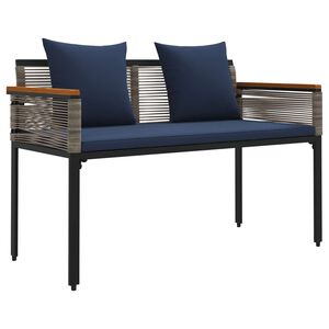 vidaXL Vonkaj&scaron;ia lavička 2 -Seater 117 x 54 x 74.5 cm polyratan
