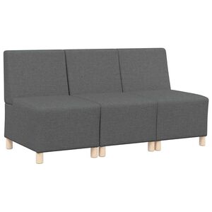 vidaXL Bezr&uacute;čkov&aacute; modul&aacute;rna sofa jednotka 3 ks Tmavo &scaron;ed&aacute; l&aacute;tka