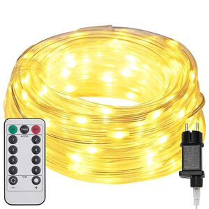 vidaXL Lano so svetlom s 120 LED-i Tepl&aacute; biela 5 m PVC