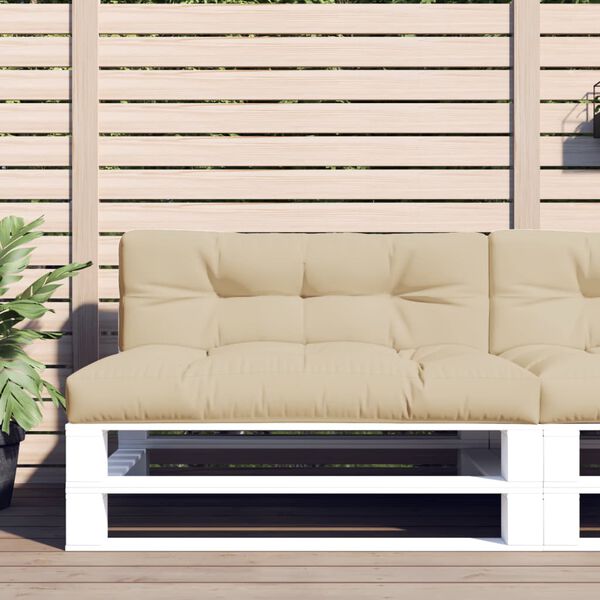 vidaXL Podložky na paletov&yacute; n&aacute;bytok 2 ks, b&eacute;žov&eacute;, l&aacute;tka