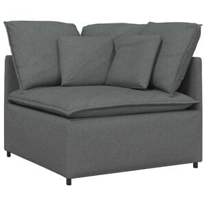 vidaXL Modul&aacute;rna rohov&aacute; pohovka s vank&uacute;&scaron;mi, tmavosiv&aacute; 100 cm