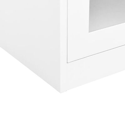 vidaXL Kancelárska skriňa biela 90x40x105 cm oceľová