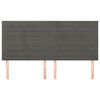 vidaXL Čelo postele tmavosiv&eacute; 200x5x118/128 cm zamatov&eacute;