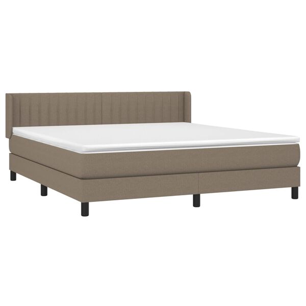 vidaXL Posteľn&yacute; r&aacute;m boxspring s matracom sivohned 160x200 cm l&aacute;tka