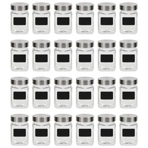vidaXL Skladovacie poh&aacute;re s n&aacute;lepkou 24 ks 300 ml