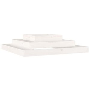 vidaXL Kvetin&aacute;č biely 110x110x27 cm borovicov&yacute; mas&iacute;v