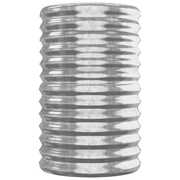 vidaXL Vyvýšený záhradný záhon pozinkovaná oceľ 260x40x68 cm strieborný