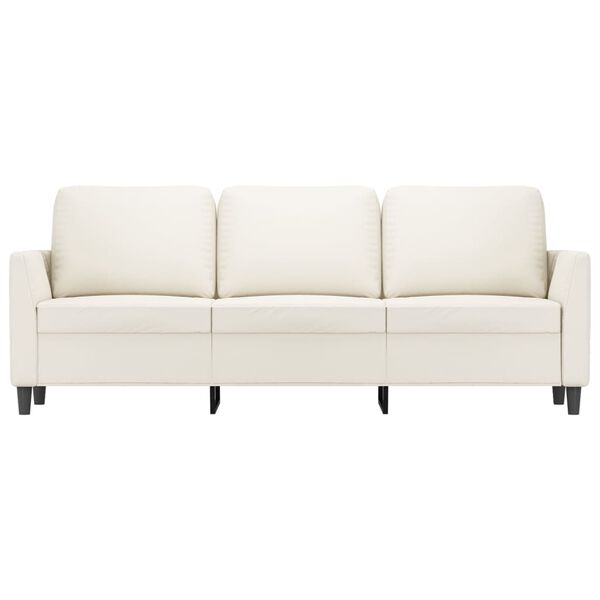 vidaXL 3-miestna pohovka kr&eacute;mov&aacute; 180 cm umel&aacute; koža