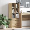 vidaXL Highboard so z&aacute;suvkou Sonoma dub 45,5 x 34 x 127 cm