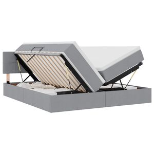 vidaXL Posteľ so svetlami LED di&oacute;dy Svetlosiv&aacute; 180 x 200 cm l&aacute;tka