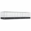 vidaXL Voli&eacute;ra s nadstavcom strieborn&aacute; 932x307x212 cm oceľ