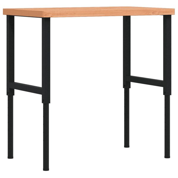 vidaXL Pracovn&yacute; st&ocirc;l 100x60x(73-99,5) cm bukov&yacute; mas&iacute;v obdĺžnikov&yacute;