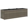 vidaXL Kvetin&aacute;č s kolieskami 3 n&aacute;doby siv&yacute; 105x30x32 cm polyratan