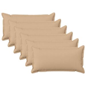 vidaXL Poťah na podložku 6 pcs HOUTEN Kr&eacute;mov&aacute; 40 x 80 cm Falo&scaron;n&yacute; ľan