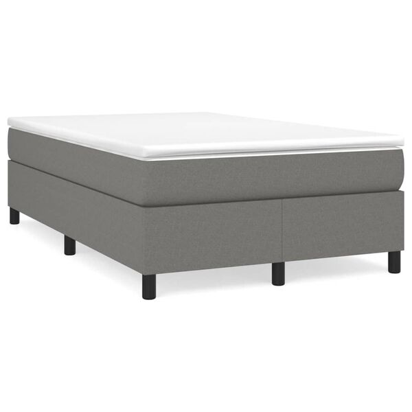 vidaXL Boxspring posteľ s matracom tmavosiv&yacute; 120x200 cm l&aacute;tka
