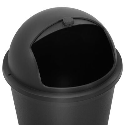 vidaXL Samostatný odpadkový kôš čierny 50 l