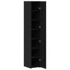 vidaXL Highboard Čierny dub 30 x 42.5 x 185 cm Kompozitné drevo