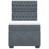 vidaXL Posteľný rám boxspring s matracom tmavosivý 90x200 cm zamat