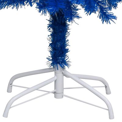 vidaXL Umelý vianočný stromček s podstavcom modrý 120 cm PVC