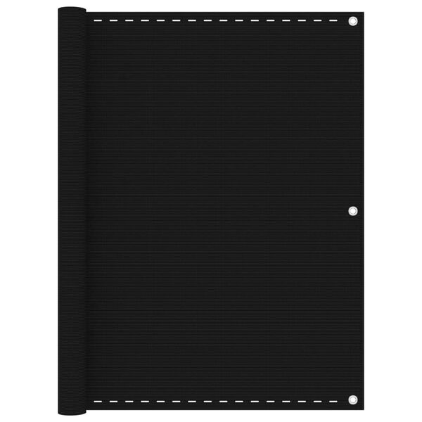 vidaXL Balkónová markíza čierna 120x500 cm HDPE