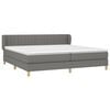 vidaXL Boxspring posteľ s matracom tmavosiv&aacute; 200x200 cm l&aacute;tka