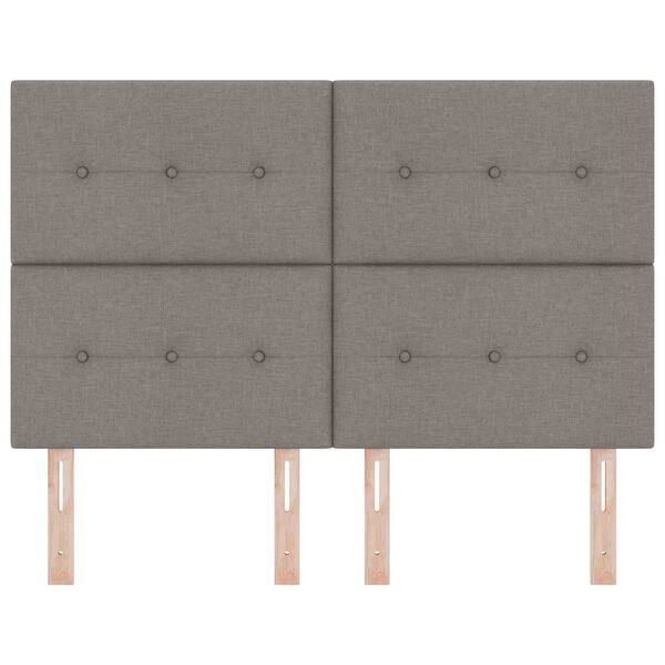 vidaXL Zadn&eacute; čelo s čelnou doskou Sivohned&aacute; 144 cm Umel&aacute; koža