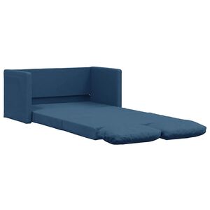vidaXL Podlahov&aacute; rozkladacia pohovka 2 v 1 modr&aacute; 112x174x55 cm l&aacute;tka