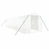 vidaXL F&oacute;liovn&iacute;k s oceľov&yacute;m r&aacute;mom biely 20 m&sup2; 10x2x2 m