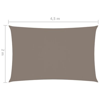 vidaXL Tieniaca plachta oxfordská látka obdĺžniková 2x4,5 m sivohnedá