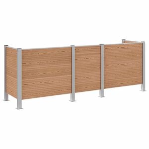 vidaXL Plot pre odpadkov&yacute; k&ocirc;&scaron; Hned&aacute; 315 x 85 x 115 cm Hlin&iacute;k a WPC