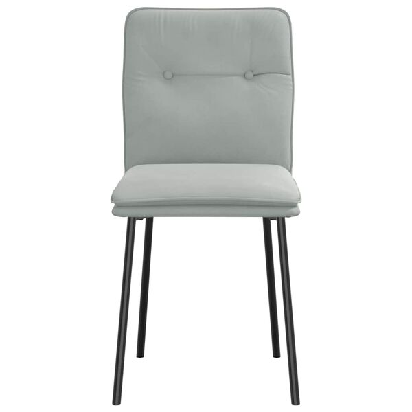 vidaXL Jed&aacute;lensk&eacute; stoličky 4 ks bledosiv&eacute; zamatov&eacute;