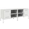 vidaXL TV skrinky 2 ks biele 68x39x50,5 cm oceľ