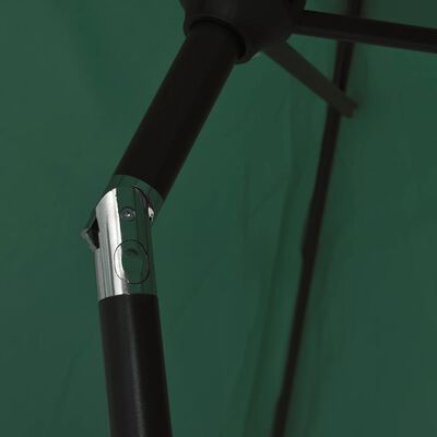 Slnečník zelený, 3m, oceľová tyč