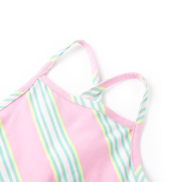 Detské šaty so šnúrkou bez rukávov ružové 128