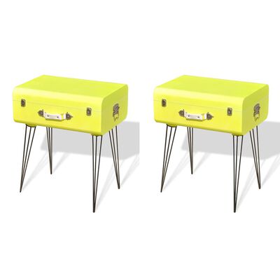 vidaXL Nočné stolíky 2 ks žlté 49,5x36x60 cm
