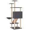 vidaXL &Scaron;krabadlo pre mačky so sisalov&yacute;mi stĺpikmi tmavosiv&eacute; 153 cm