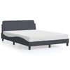 vidaXL R&aacute;m postele Dover tmavosiv&aacute; 120x200 cm zamat