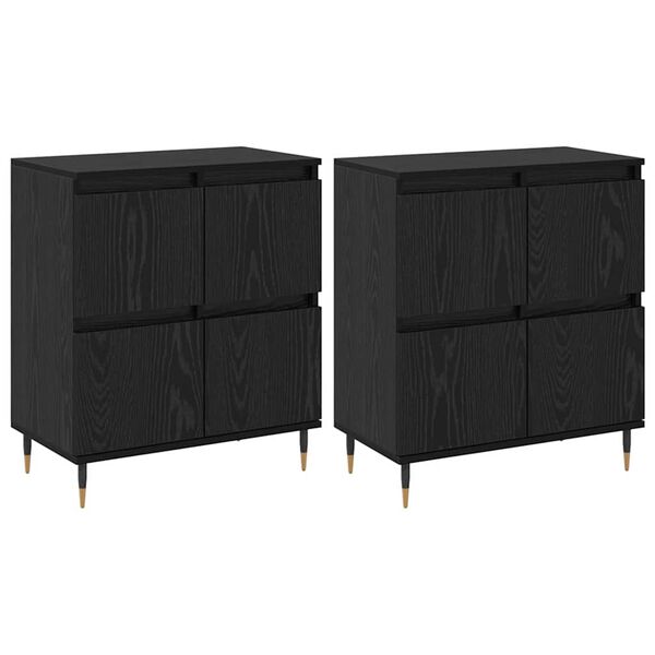 vidaXL &Uacute;ložn&aacute; skrinka 2 pcs Čierny dub 60 x 35 x 70 cm