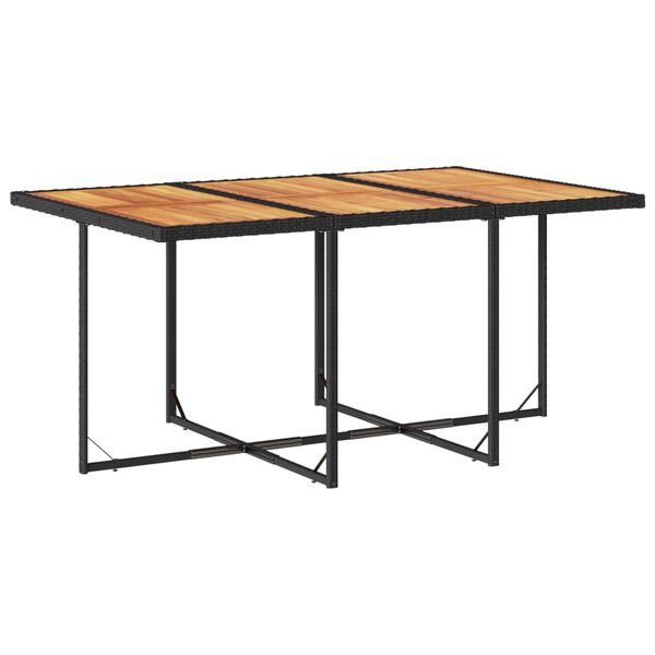 vidaXL 11-dielna záhradná jedálenská sada s vankúšmi čierna polyratan