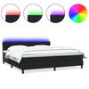 vidaXL Box Spring Posteľ s matracom a LED Čierna 200x220 cm Zamat