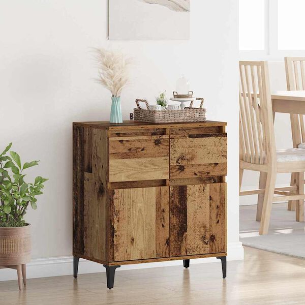 vidaXL Serv&iacute;rovacia skriňa so z&aacute;suvkou Star&eacute; drevo 60 x 35 x 70 cm