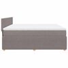 vidaXL Boxspring posteľ s matracom sivohned&yacute; 200x200 cm l&aacute;tka