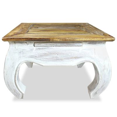 vidaXL Príručný stolík z masívneho recyklovaného dreva 50x50x35 cm