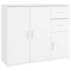 vidaXL Komoda biela 91x29,5x75 cm spracovan&eacute; drevo