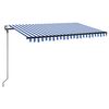 vidaXL Sklopn&aacute; mark&iacute;za Modr&aacute; a biela 400 &times; 300 cm Polyester